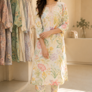Summer Breeze Floral Kurti Set