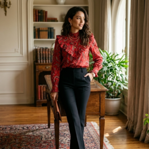 scarlet-paisley-ruffle-top