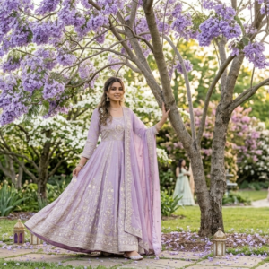Lavender Garden Anarkali